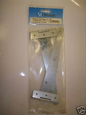 10" medium tee hinge - zinc