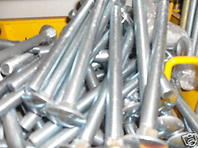 M12 x 150 cup square bolt with nut zinc plated