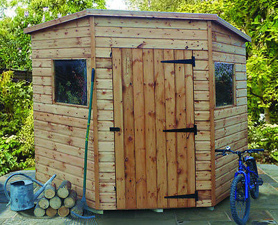 The Malvern Collection Bewdley CORNER garden shed delivered and installed