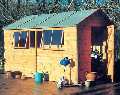 Malvern Heavy Duty pent Shed Deal pressure treated cedar delivered & erected