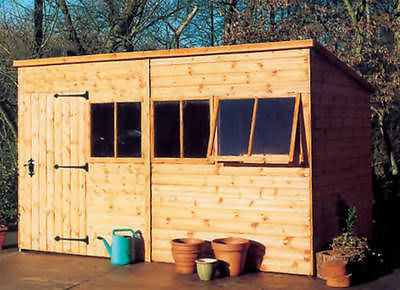 MALVERN HEAVY DUTY PENT DEAL CEDAR TREATED GARDEN SHED DELIVERED & ERECTED
