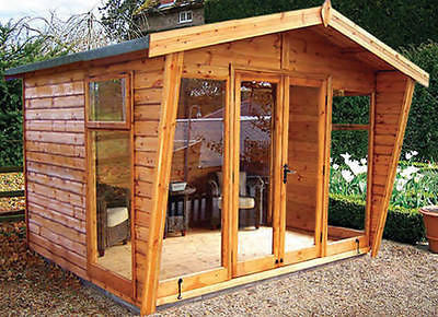 BEAUTIFUL TIMBER WOOD NEWLAND SUMMERHOUSE DELIVERED & ERECTED  IN CEDAR & DEAL