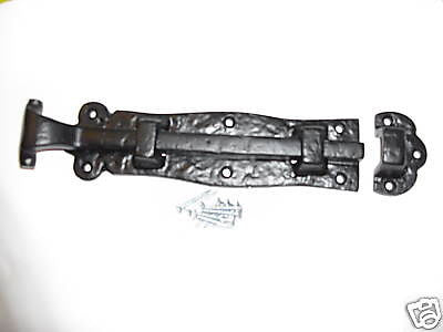 Antique olde worlde 8" straight  shoot  bolt set black