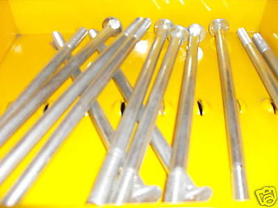 M10 x 200 cup square bolt with nut zinc plated