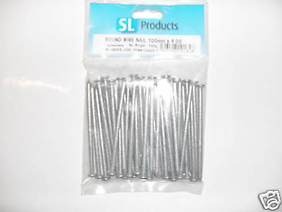 500 gmsx 100 mm x 4 mm galvanised round wire head nails