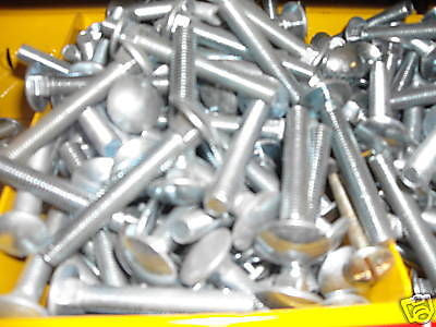 M10 x 65 cup square bolt with nut zinc plated