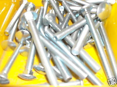 M10 x 110 cup square bolt with nut zinc plated