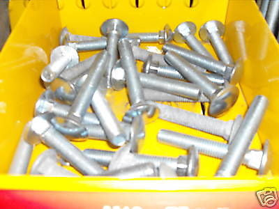 M12 x 75 cup square bolt with nut zinc plated