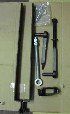 Adjustable five bar field gate hanging set BLACK