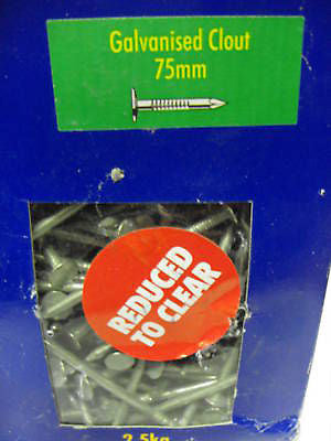 2.5kg box of  90mm GALVANISED DRIVE SCREW NAILS