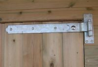 10" cranked hook & bands  on plates galvanised  gate