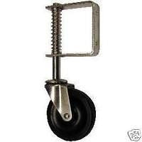 Spring loaded gate jockey wheel 100 mm diameter BZP