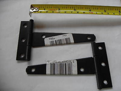 Black 4" tee hinges T hinge -1 pair- cupboard door shed