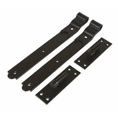 14" cranked hook & bands on plates Black gate