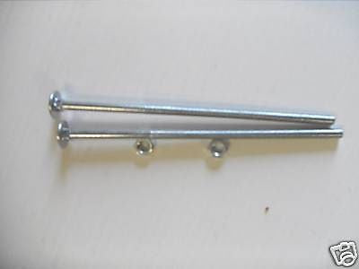 TWO QTY M6 x 150 cup square bolt with nut zinc plated