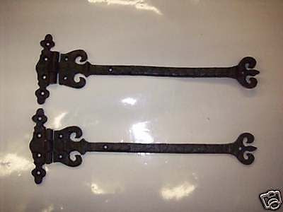 Antique olde worlde Coronet 12" tee hinges black
