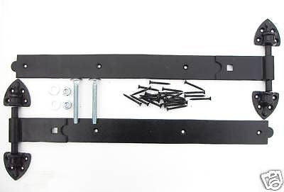 24" Black Heavy Reversible Hinges Fittings Included