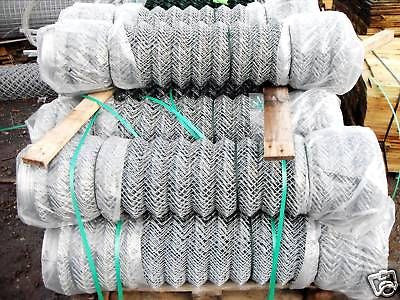 1.2m high x 25m roll Galvanised chainlink mesh fence