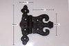 Pair of Antique look unequal butterfly hinges black