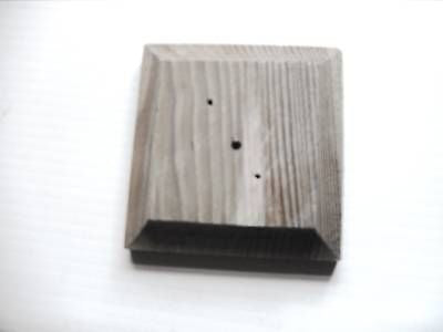 Finial base for 3" fence posts, decking, treated wood