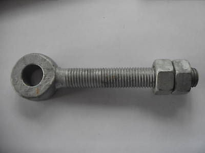 Adjustable GALV Gate Eyes with 2 Nuts 130 mm x 19 mm