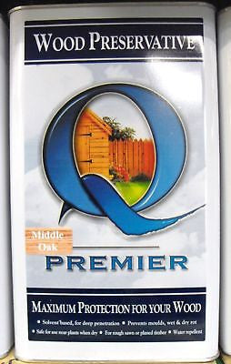 Premier Q Wood preservative 5L Middle Oak paint stain