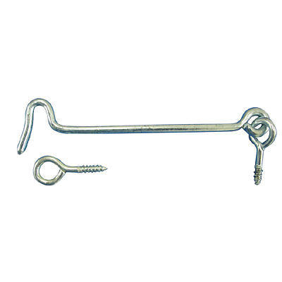 Cabin hook and eye wire type BZP 4" 100 mm hutch shed