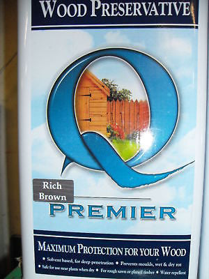 Premier Q Wood preservative 5L Rich Brown paint stain