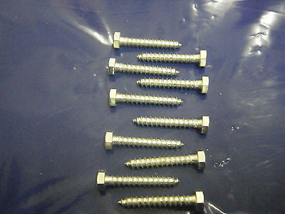 m6 x 40 hexagonal head coachscrew bright zinc plated wood fixing