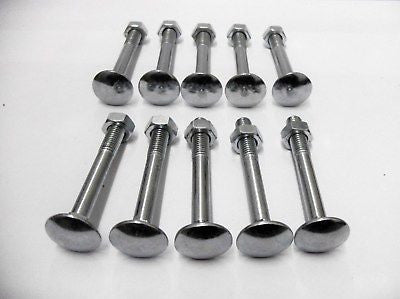 M8 x 65 cup square bolt with nut zinc plated