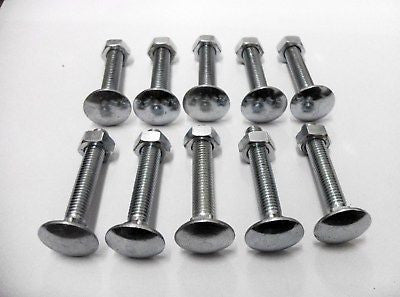 M8 x 50 cup square bolt with nut zinc plated
