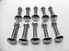 M8 x 50 cup square bolt with nut zinc plated