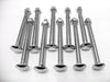 M8 x 100 cup square bolt with nut zinc plated