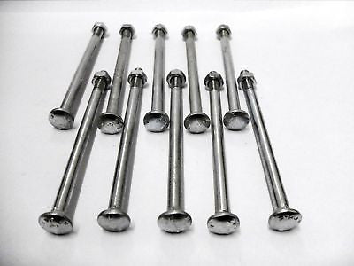 M6 x 100 cup square bolt with nut zinc plated