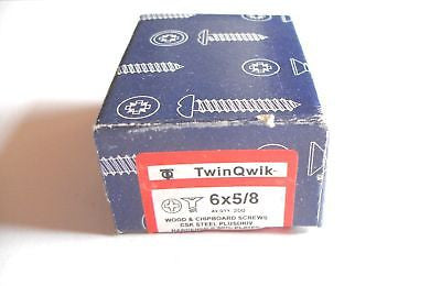 200 x 6 x 5/8 "  Hard Zinc CSK pozi wood screws