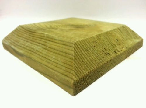 Post cap for 4" fence posts, decking tops, treated wood