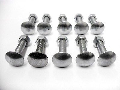 M8 x 40 cup square bolt with nut zinc plated