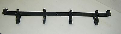 Handmade Wrought Iron Hook Coat Hanger Saucepan Black Four Hook Straight Rack