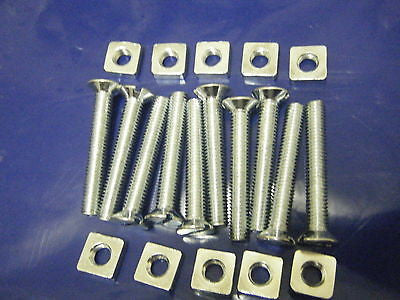 10 number M6 x 50 mm gutter bolts with nuts