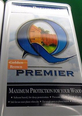 Premier Q Wood preservativ 5L Golden Brown  paint  solvent oil based stain