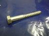 Hex head 12 mm x  100 mm coachscrew bright zinc plated