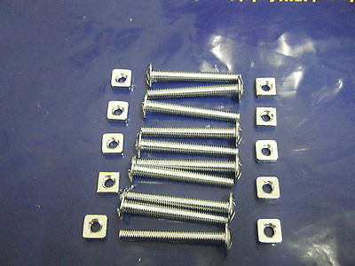 10 number M6 x 50 mm roofing bolts with nuts