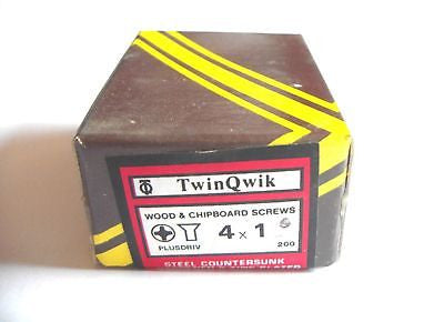 200 x 4 x 1"  Hard Zinc CSK pozi wood screws