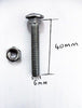 M6 x 40 cup square bolt with nut zinc plated