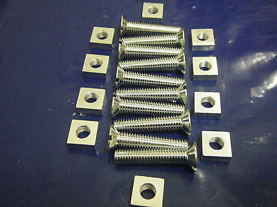 10 number M6 x 30 mm gutter bolts with nuts
