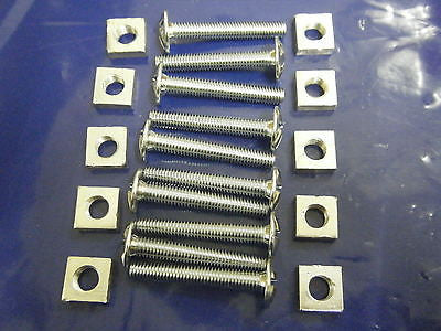 10 number M6 x 40 mm roofing bolts with nuts