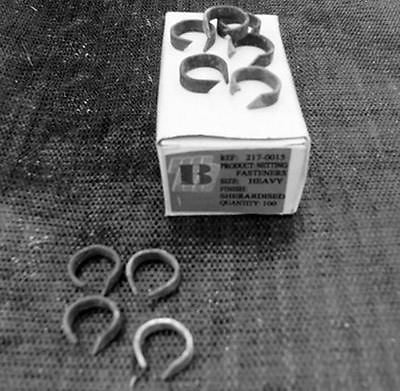 Box of 100 GALV Hog Ring Clips netting fasteners ties fencing