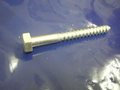 Hex head 10 mm x  100 mm coachscrew bright zinc plated