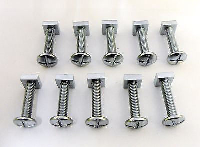10 number M6 x 30 mm roofing bolts with nuts