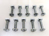 10 number M6 x 30 mm roofing bolts with nuts
